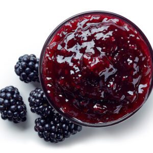 Bowl of blackberry jam