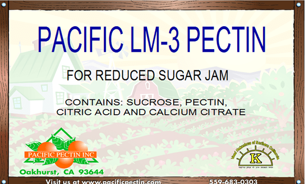 PACIFIC LM-3 PECTIN:  For reduced sugar jams, jellies and preserves.