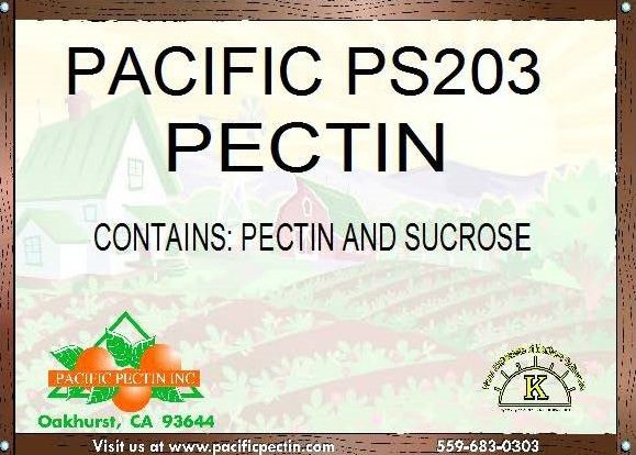 PACIFIC PS 203 PECTIN: Used in dairy type products to stabilize protein and prevent separation.